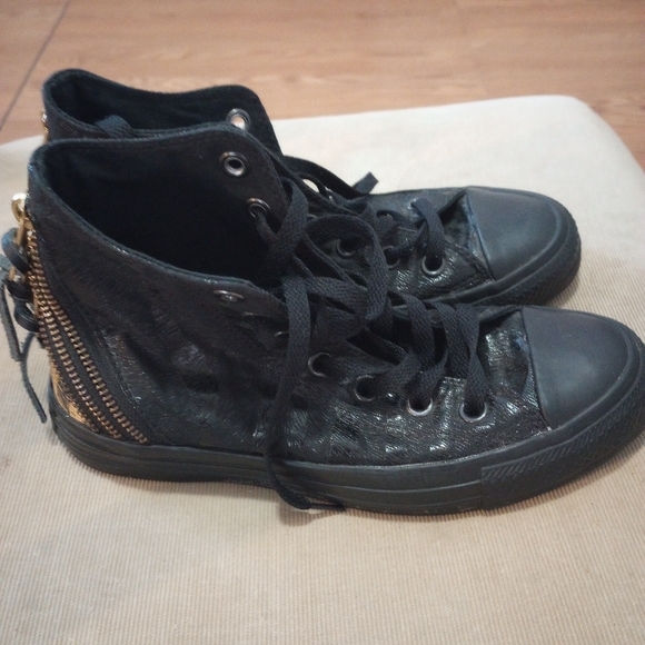 Converse Chuck Taylor All Star Tri Zip Animal Print Black Punkcore - Picture 3 of 3